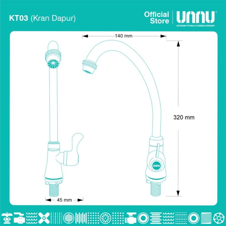unnu kran dapur kt 03 1 per 2 2