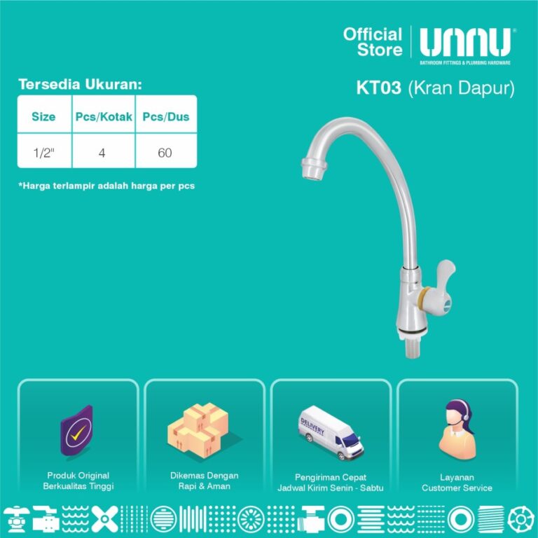 unnu kran dapur kt 03 1 per 2 3