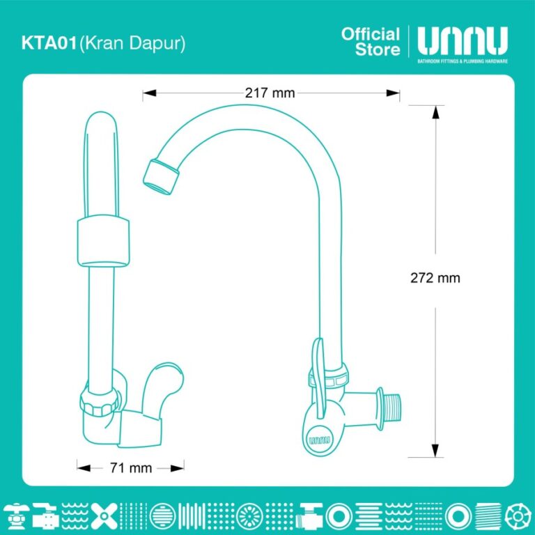 unnu kran dapur putih kta01 1 per 2 2