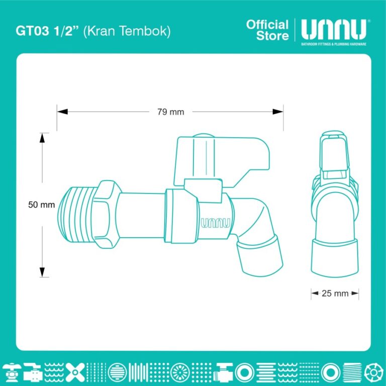 unnu kran tembok gt03 1 per 2 3