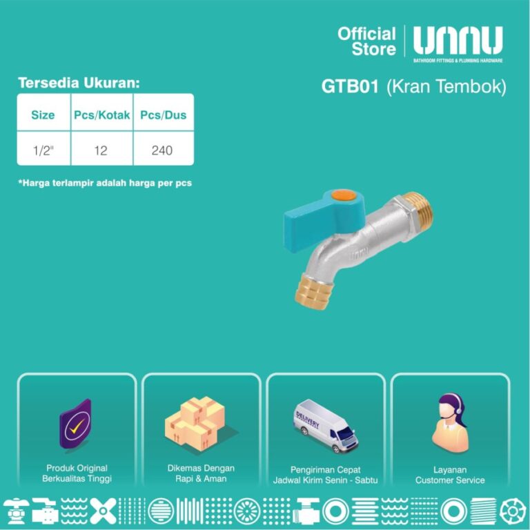unnu kran tembok gtb01 1 per 2 3