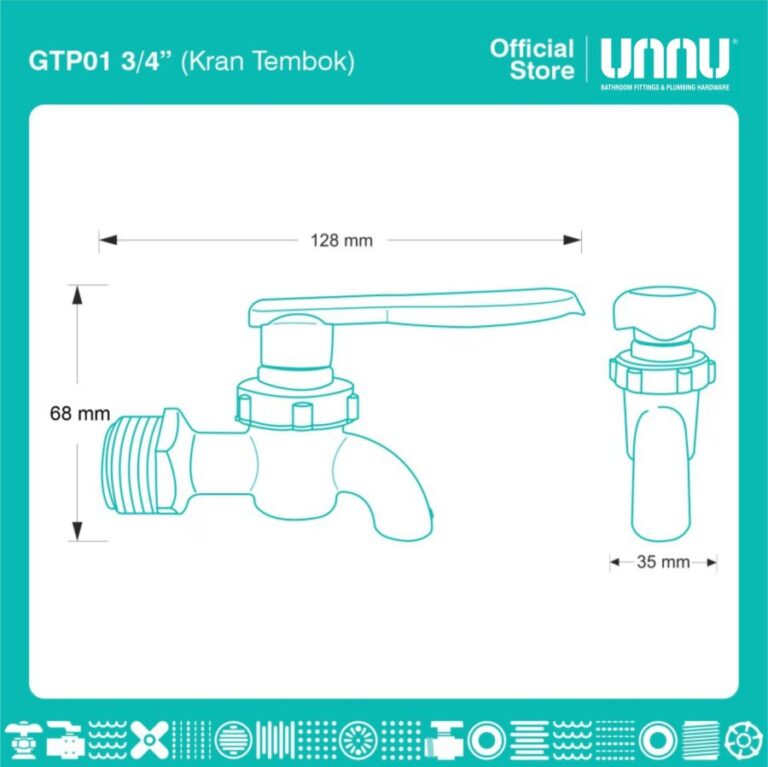 unnu kran tembok gtp01 3 per 4 2