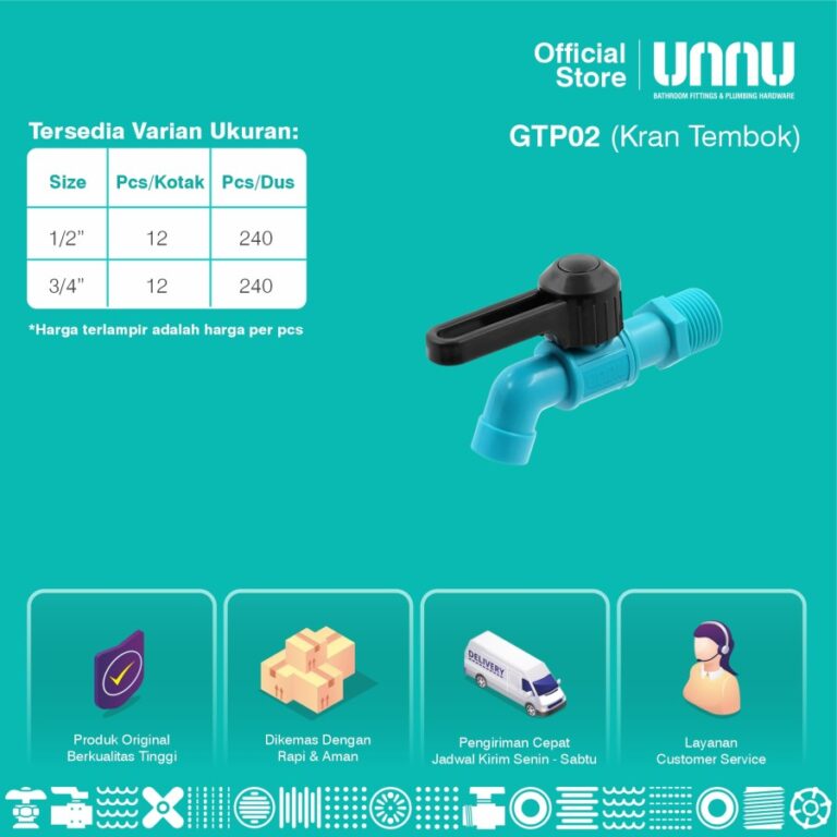 unnu kran tembok gtp02 1 per 2 3