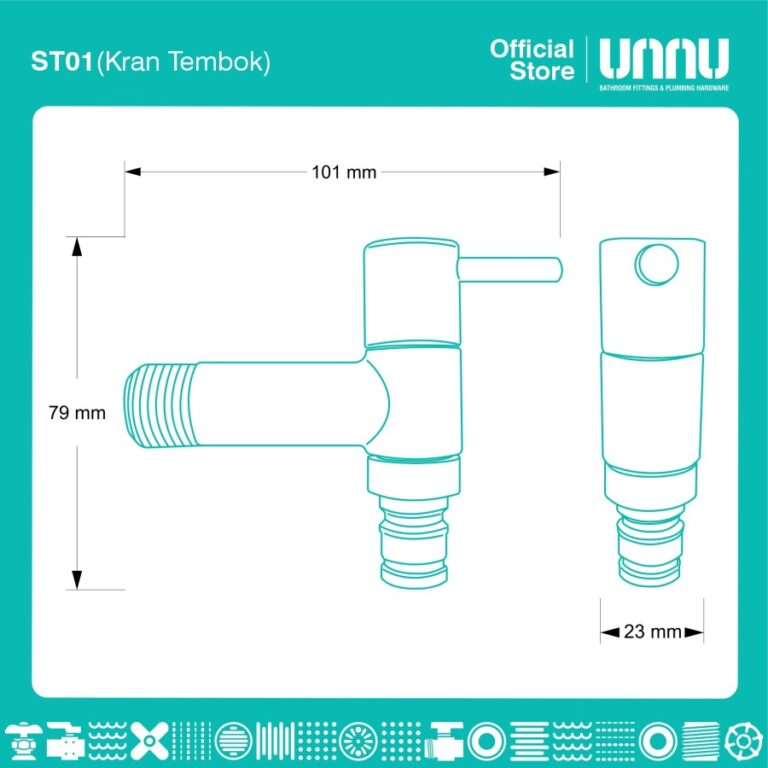 unnu kran tembok tap st01 1 per 2 2