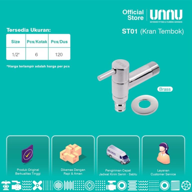 unnu kran tembok tap st01 1 per 2 3