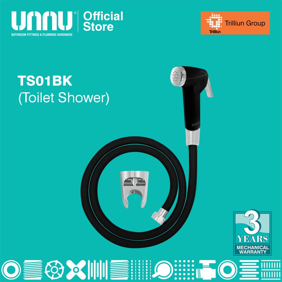 unnu toilet shower ts01 black 1