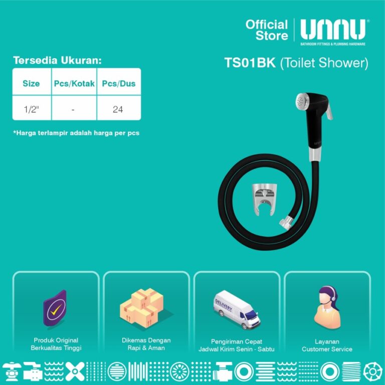 unnu toilet shower ts01 black 3