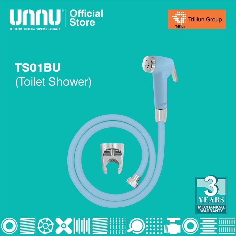 unnu toilet shower ts01 blue 1