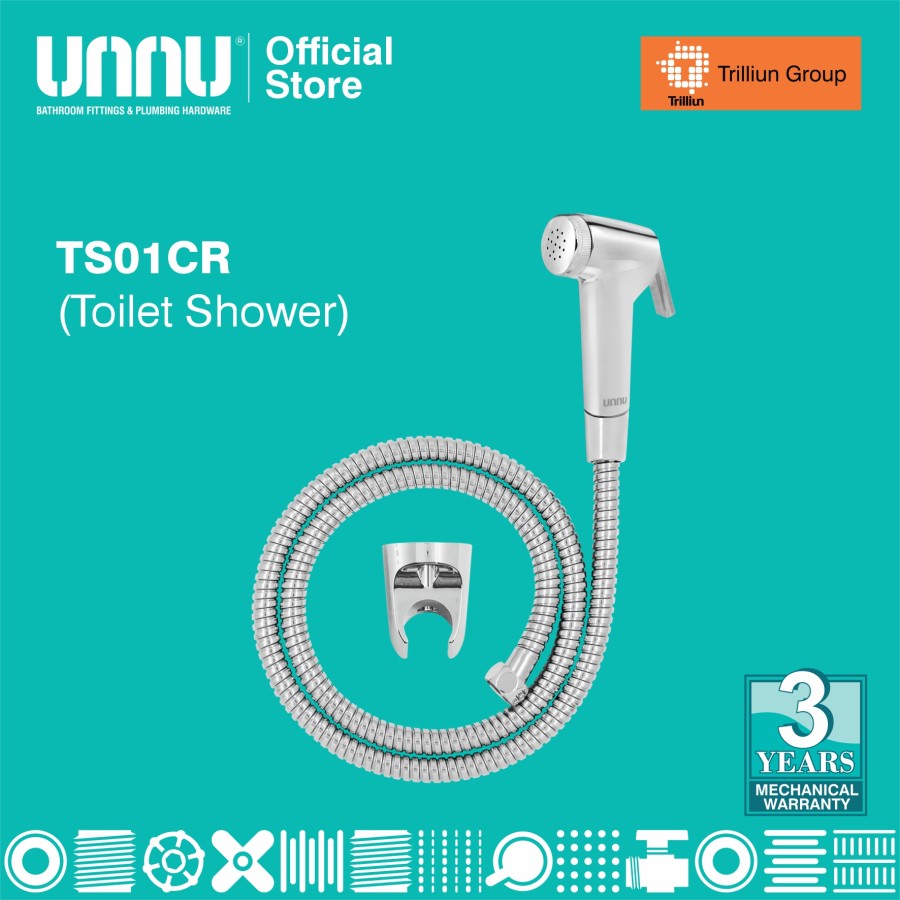 unnu toilet shower ts01 chrome 1