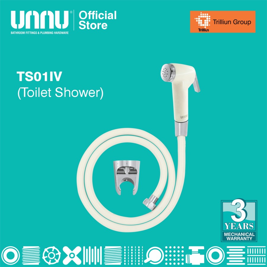 unnu toilet shower ts01 ivory 1