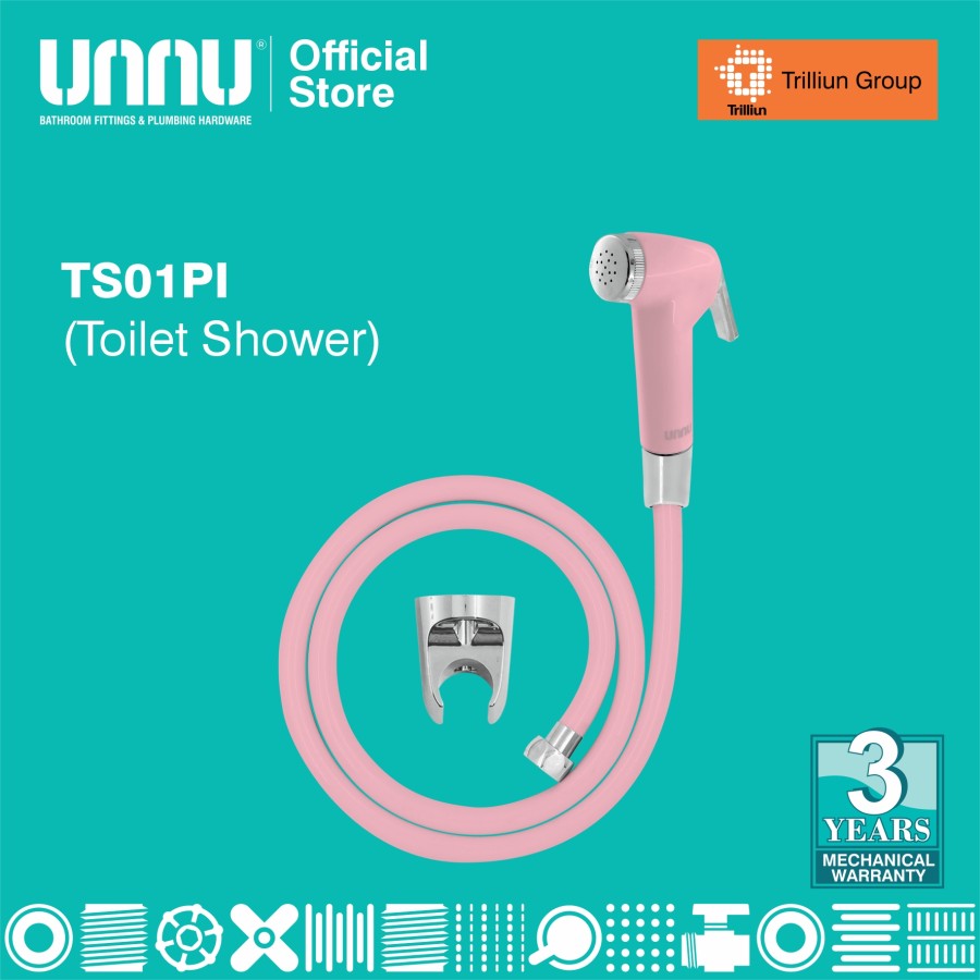 unnu toilet shower ts01 pink 1