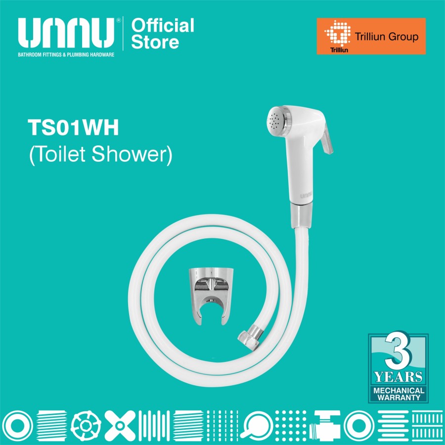 unnu toilet shower ts01 white 1
