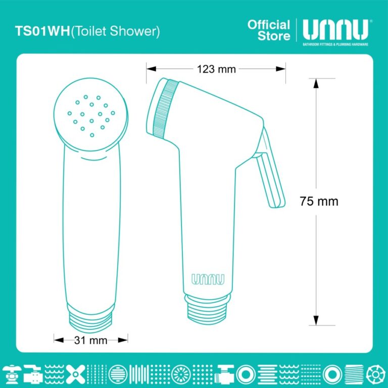 unnu toilet shower ts01 white 2