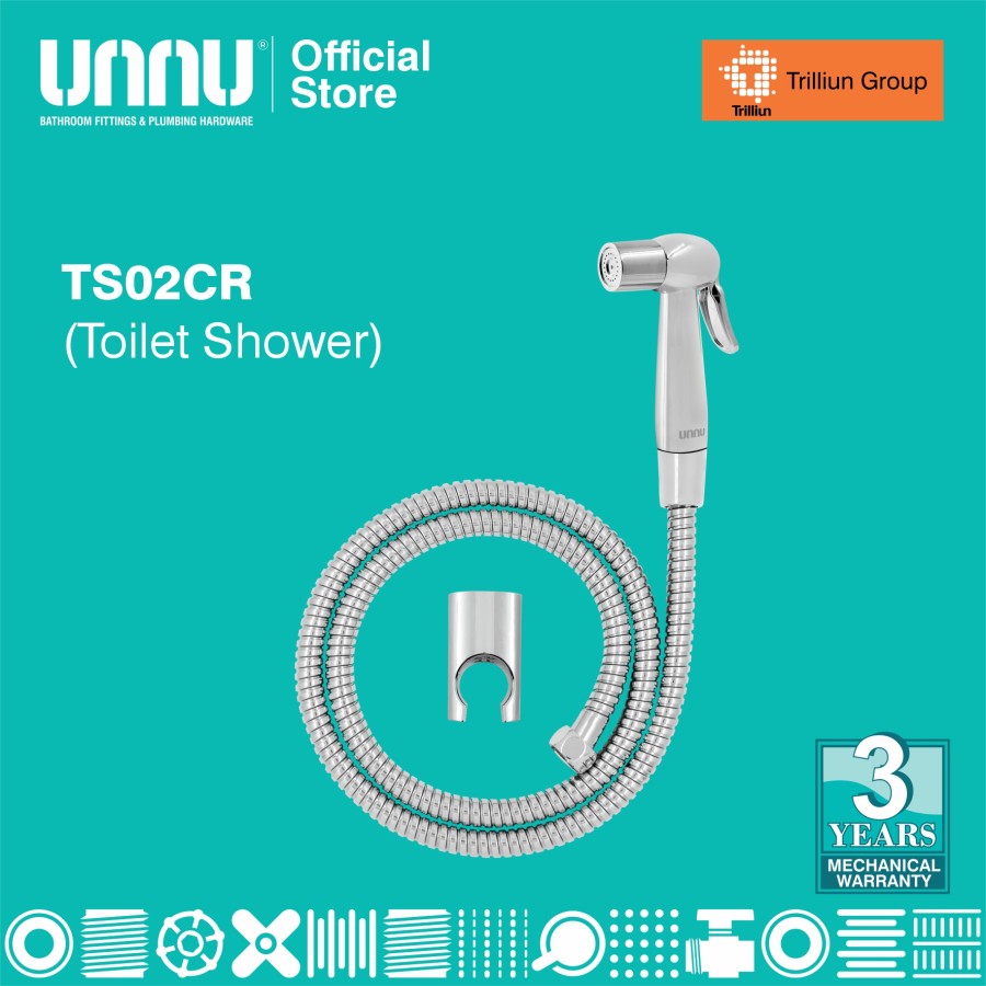 unnu toilet shower ts02 chrome 1
