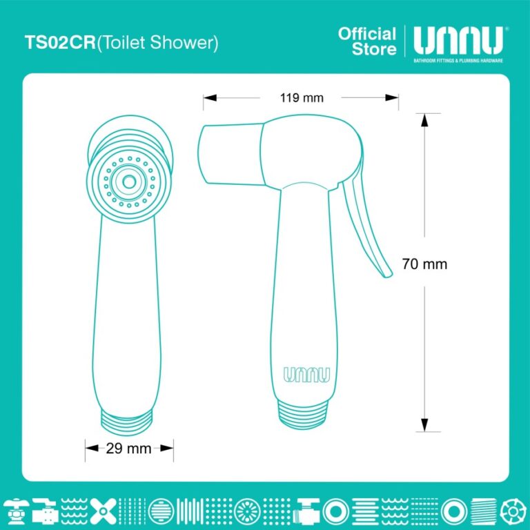 unnu toilet shower ts02 chrome 2