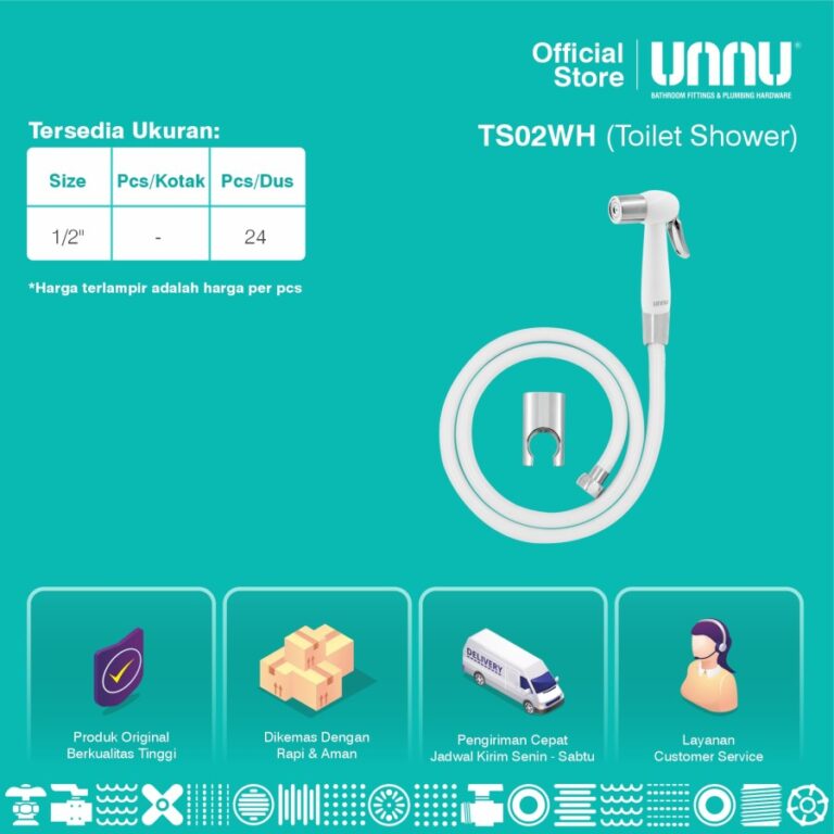 unnu toilet shower ts02 white 3