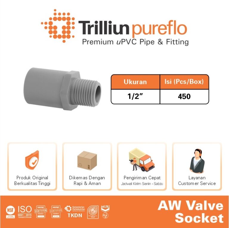 valve sock pureflo 1 per 2 aw abu 2