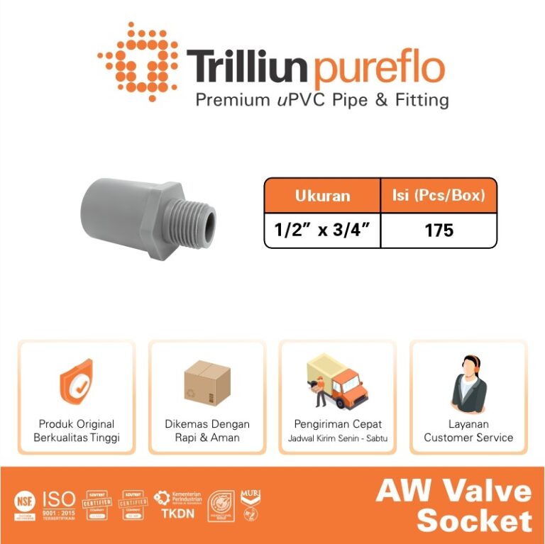 valve sock pureflo 1 per 2 x 3 per 4 aw abu 2