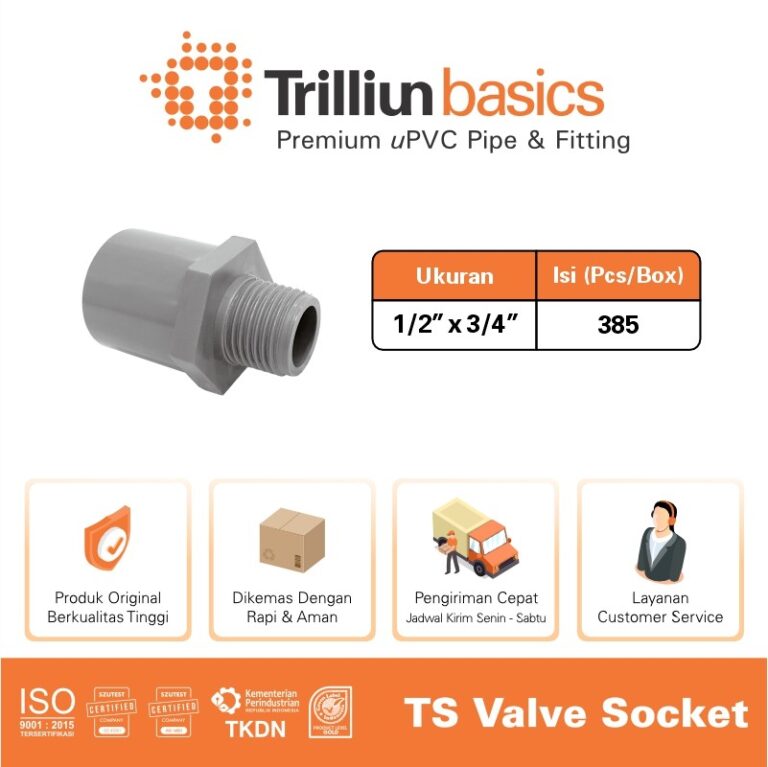 valve sock trilliun 1 per 2 x 3 per 4 ts abu 2