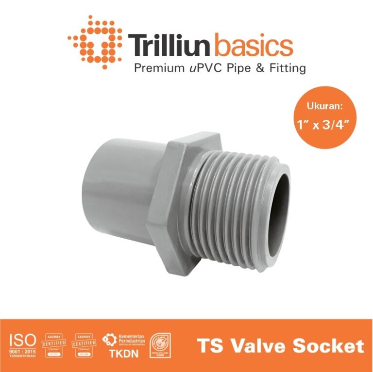 valve sock trilliun 1 x 3 per 4 ts abu 1