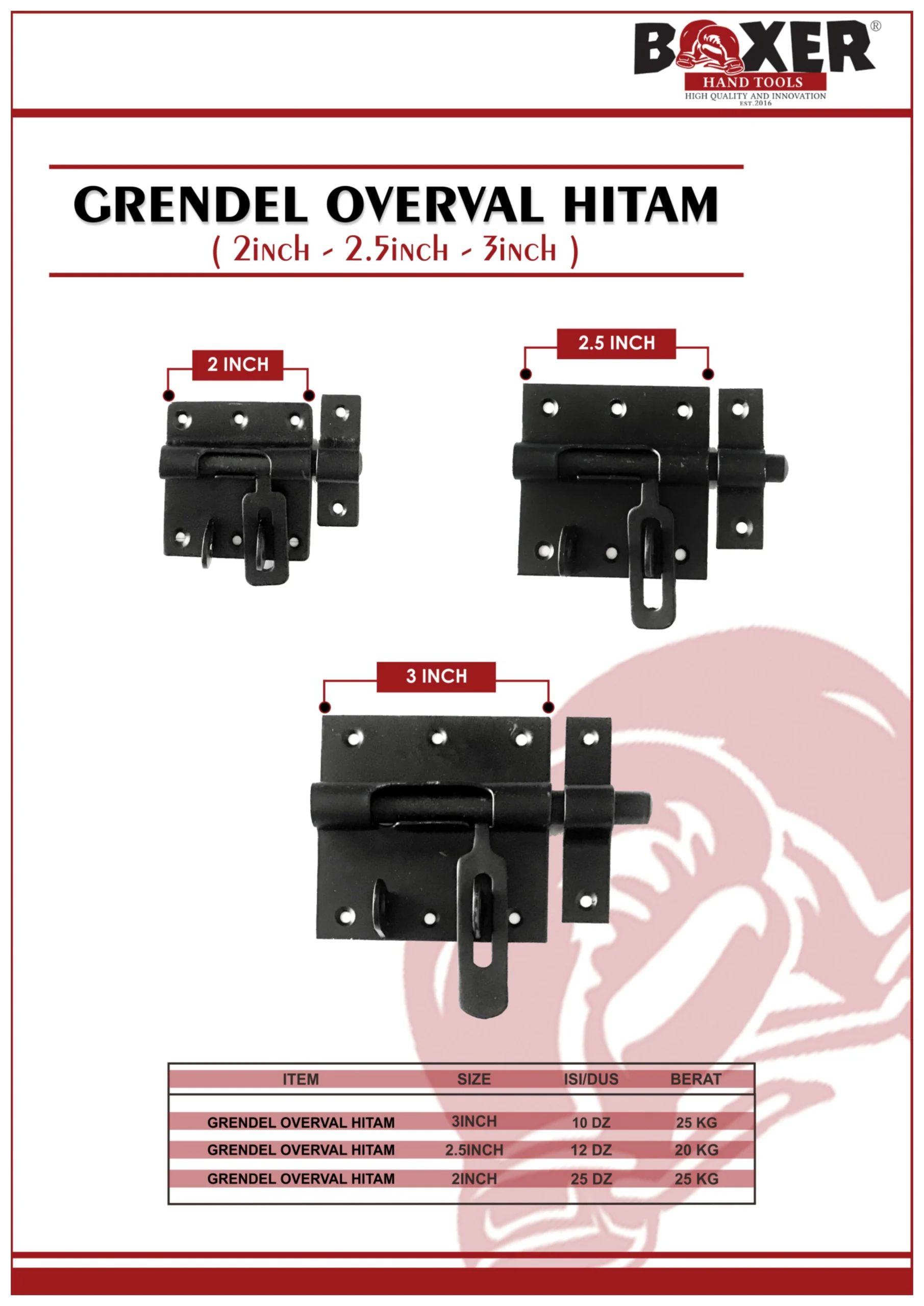 z boxer grendel overval hitam