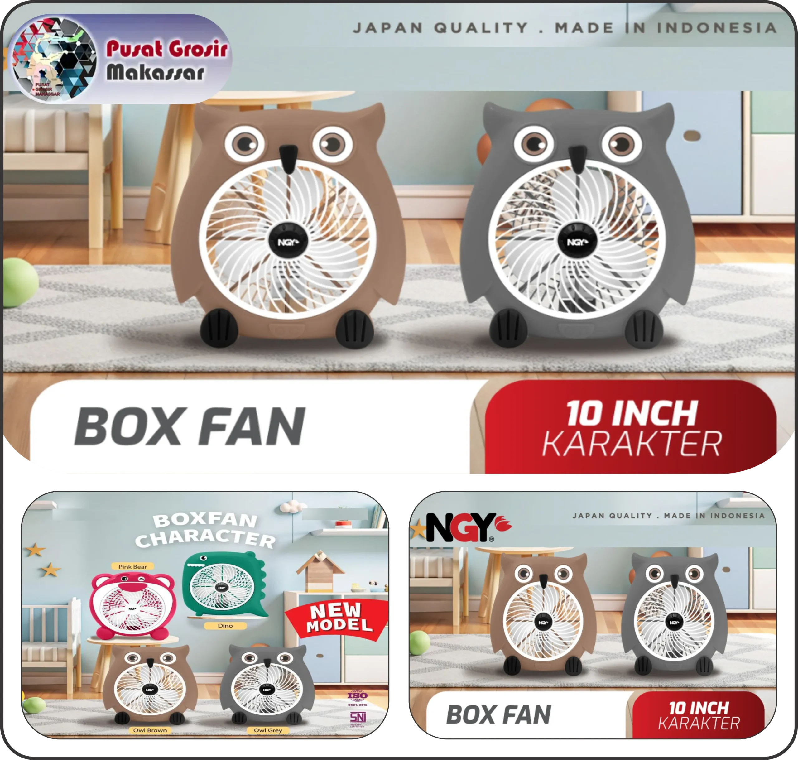 bf karakter nagoya 10 ng 180 owl coklat & grey