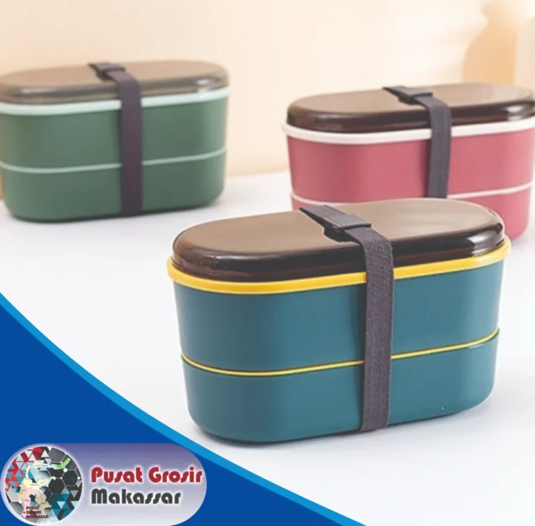 double lunch box 700 ml + sendok 3