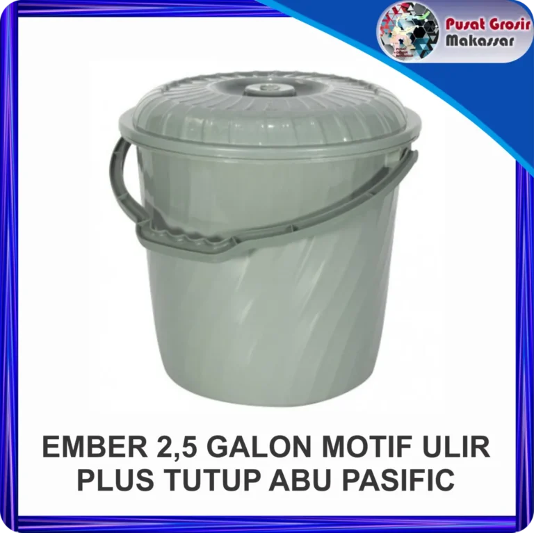 ember 2,5 galon motif ulir + tutup abu pasific