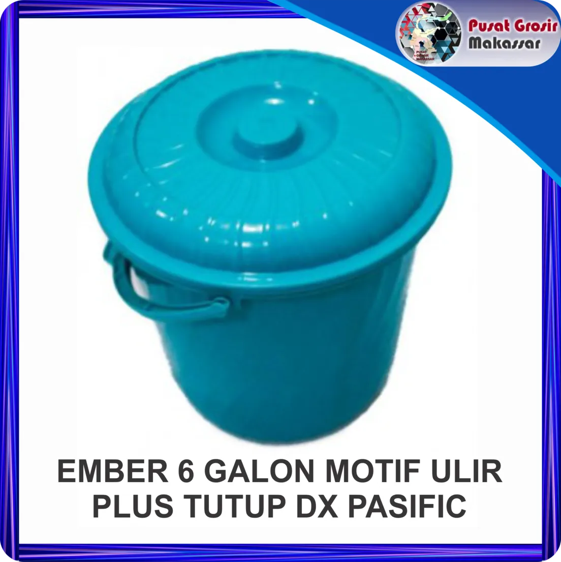ember 6 galon motif ulir + tutup dx pasific