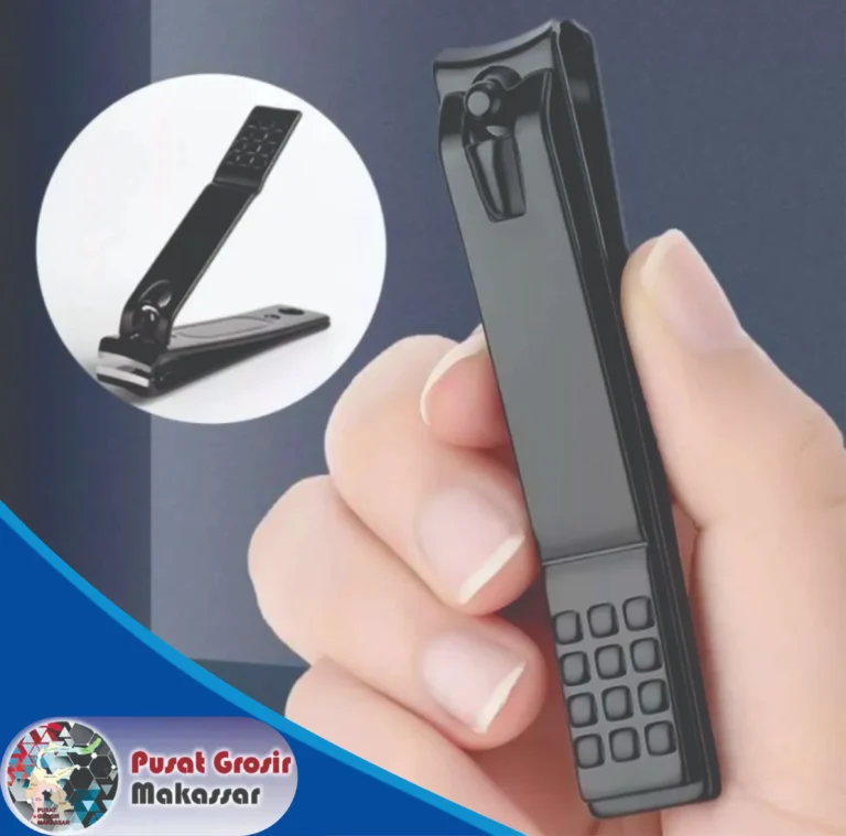 gunting kuku stainless hitam 8 cm 2