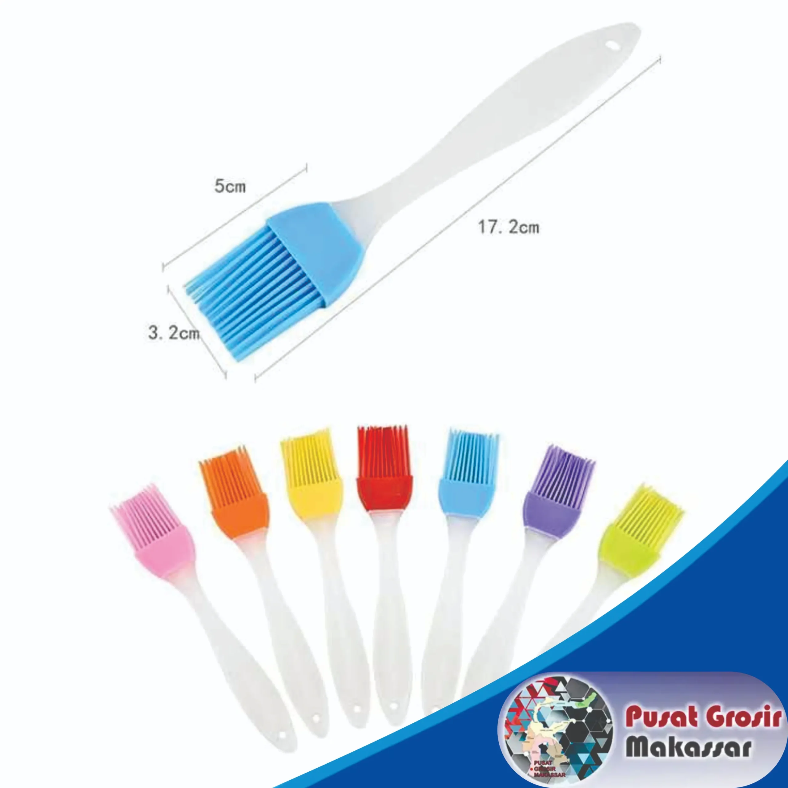 kuas kue silikon gagang putih 1