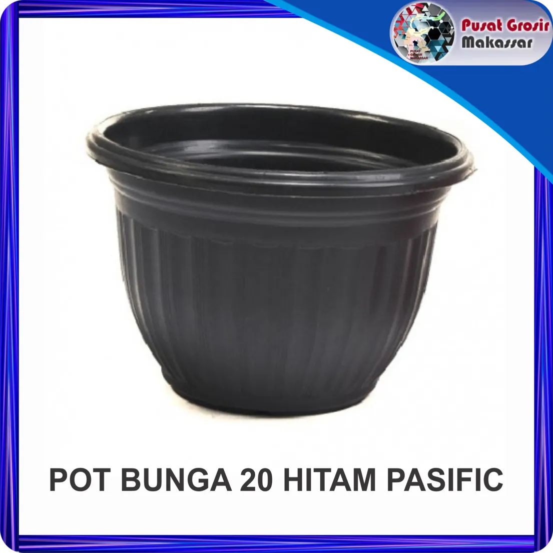 pot bunga 20 hitam pasific