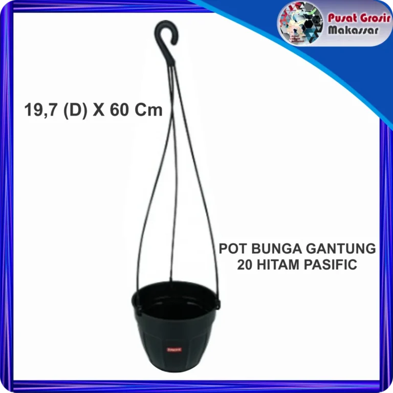 pot bunga gantung 20 hitam psific