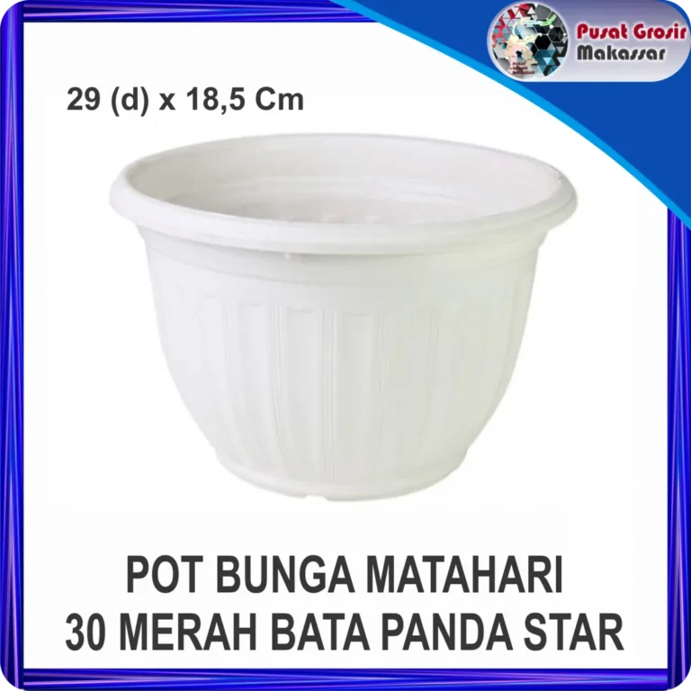 pot bunga matahari 30 putih panda star