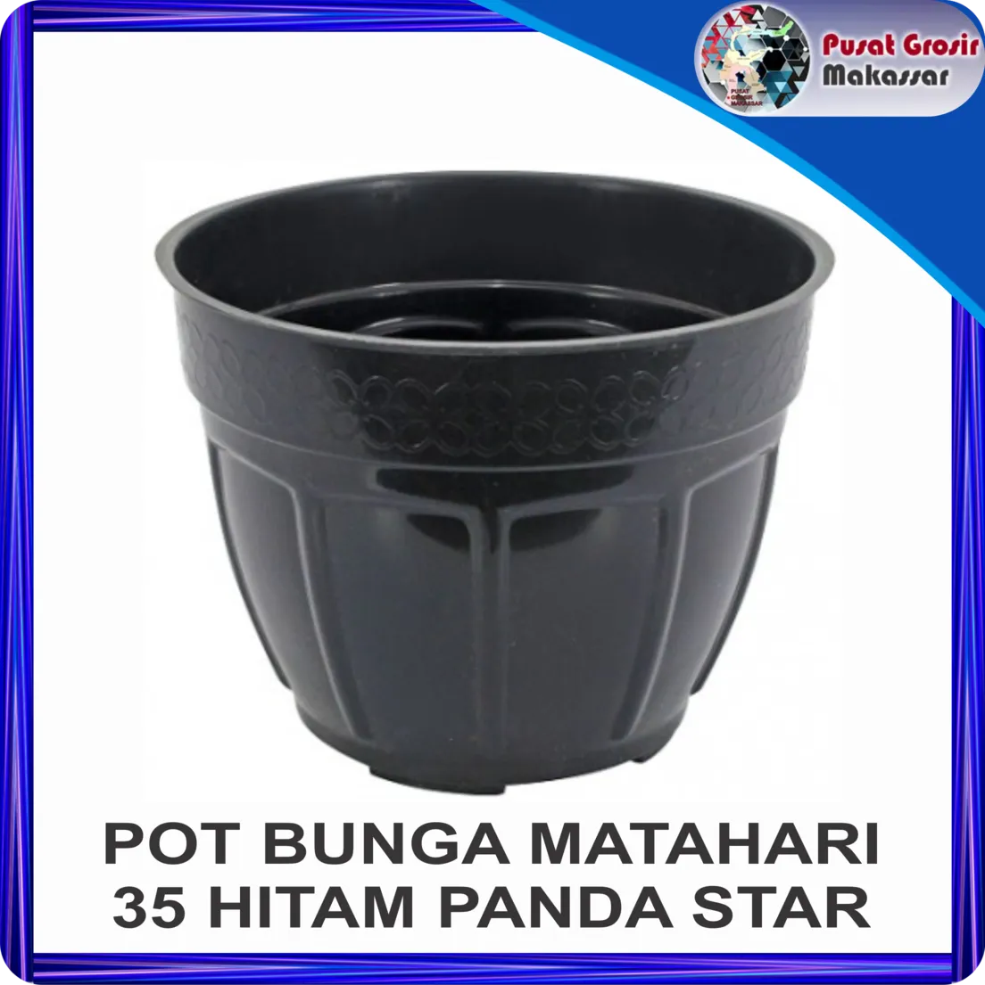 pot bunga matahari 35 hitam panda star