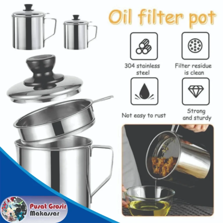 saringan minyak stainless 1,2 liter 1