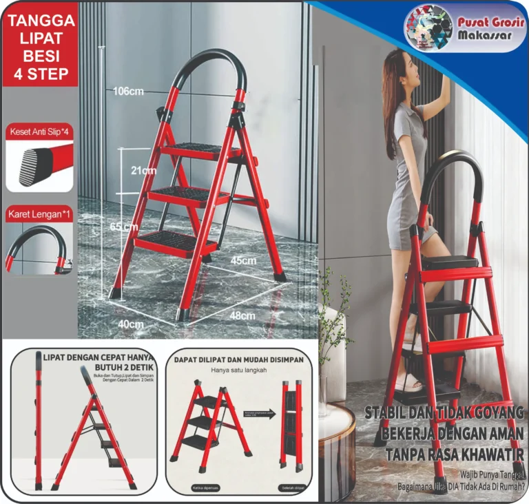 tangga lipat besi 4 step