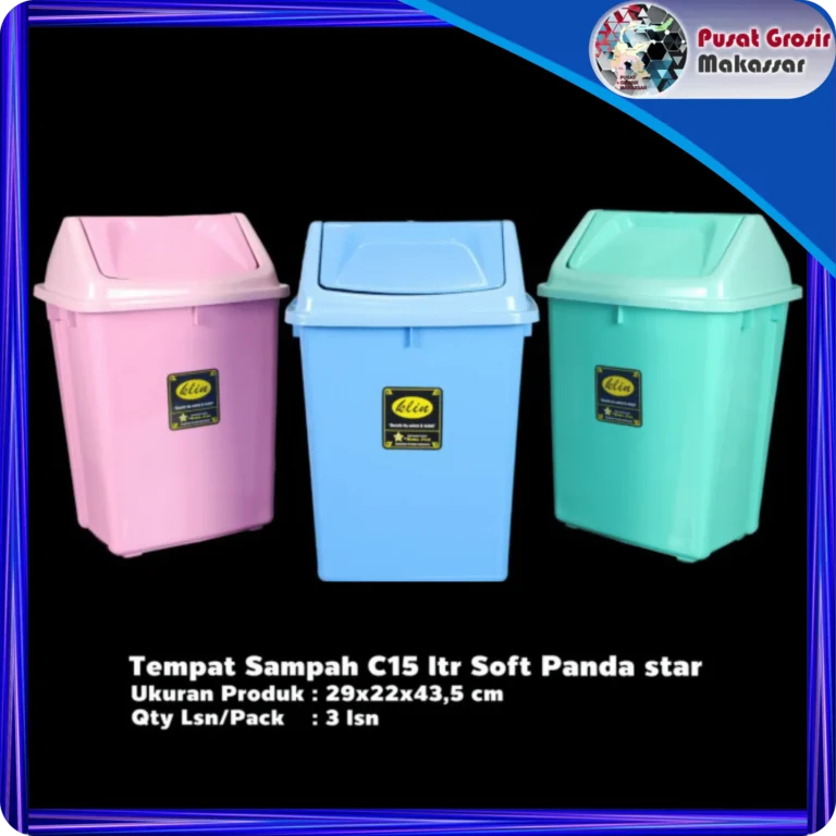 tempat sampah segi c.15 ltr soft panda star
