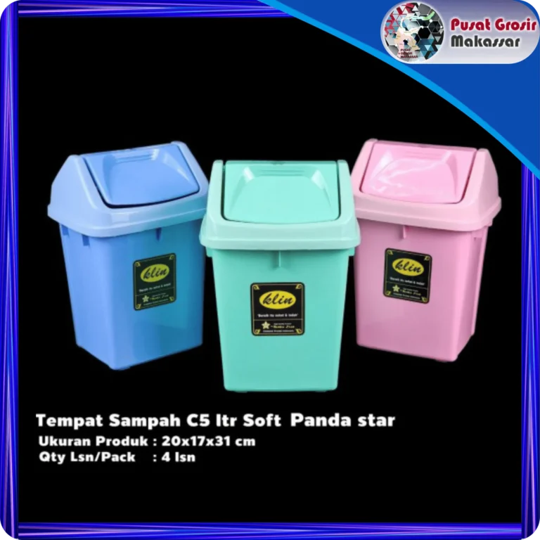 tempat sampah segi c.5 ltr soft panda star