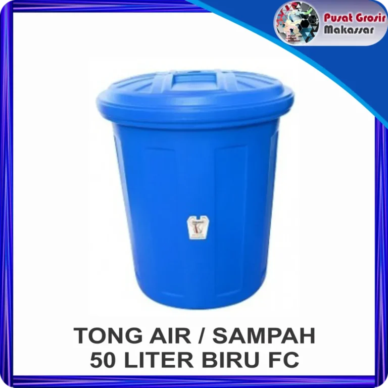 tong air sampah 50 liter biru fc