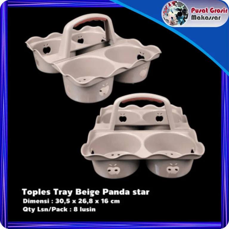 toples tray beige panda star