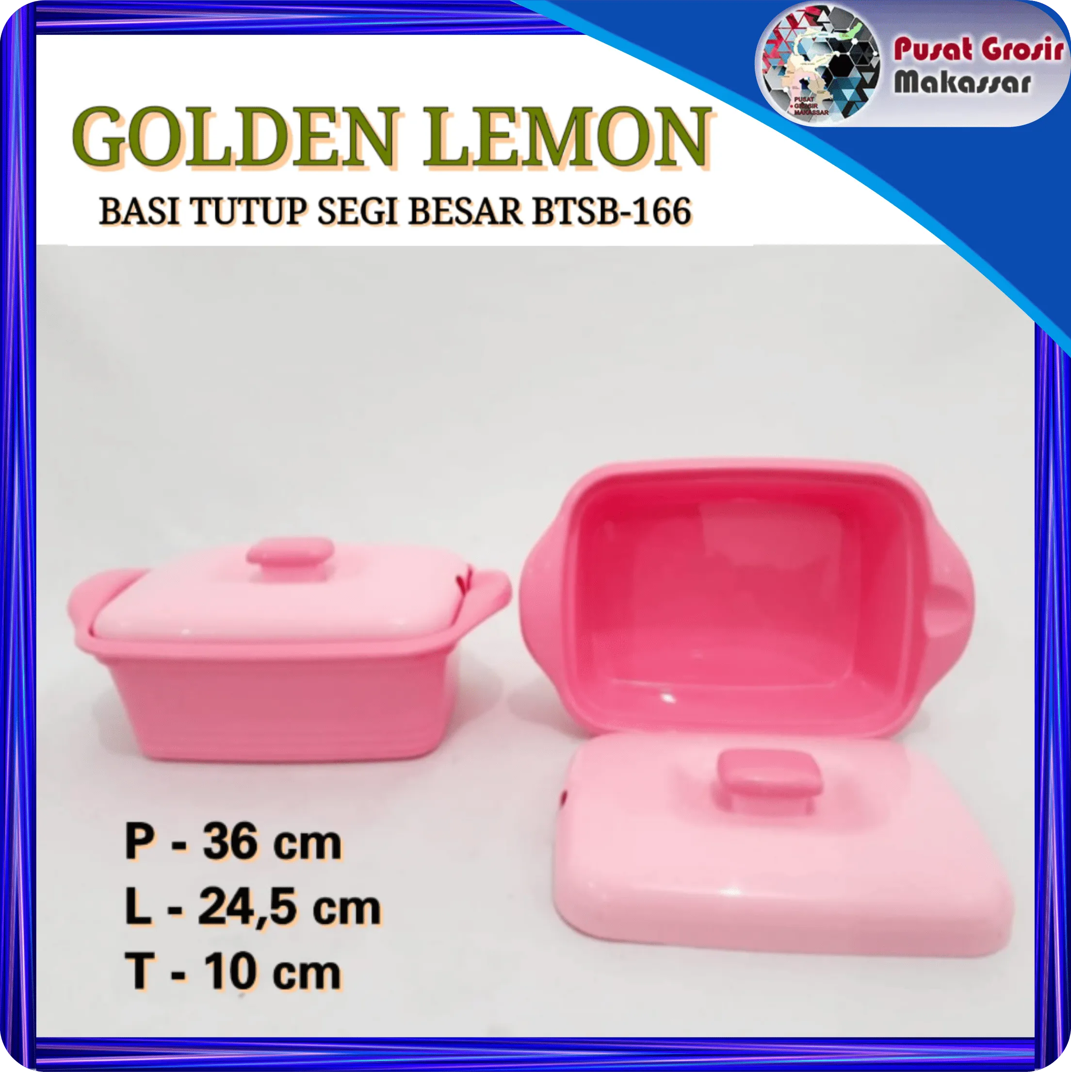 basi tutup segi besar pink btsb 166pi