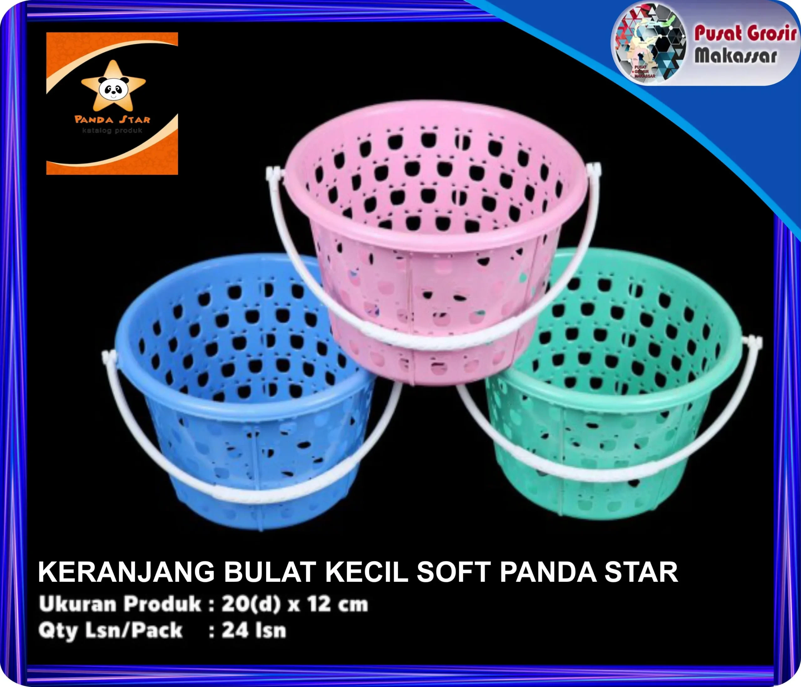 keranjang bulat kecil soft panda star (1)