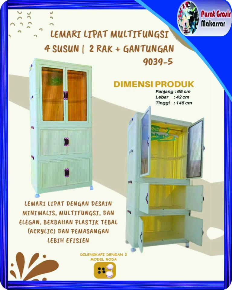 lemari dynamic 4 ssn gantungan + rak 9039