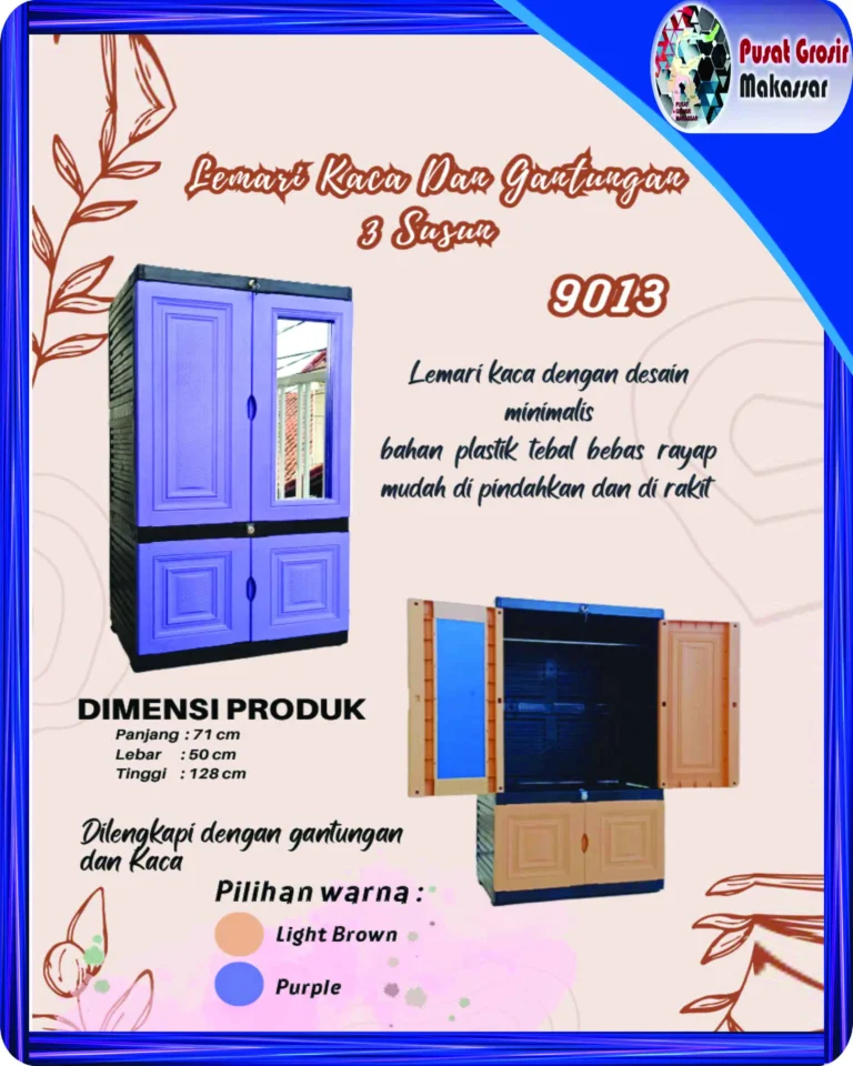 lemari dynamic gantungan + rak cermin 9013 10 11zon