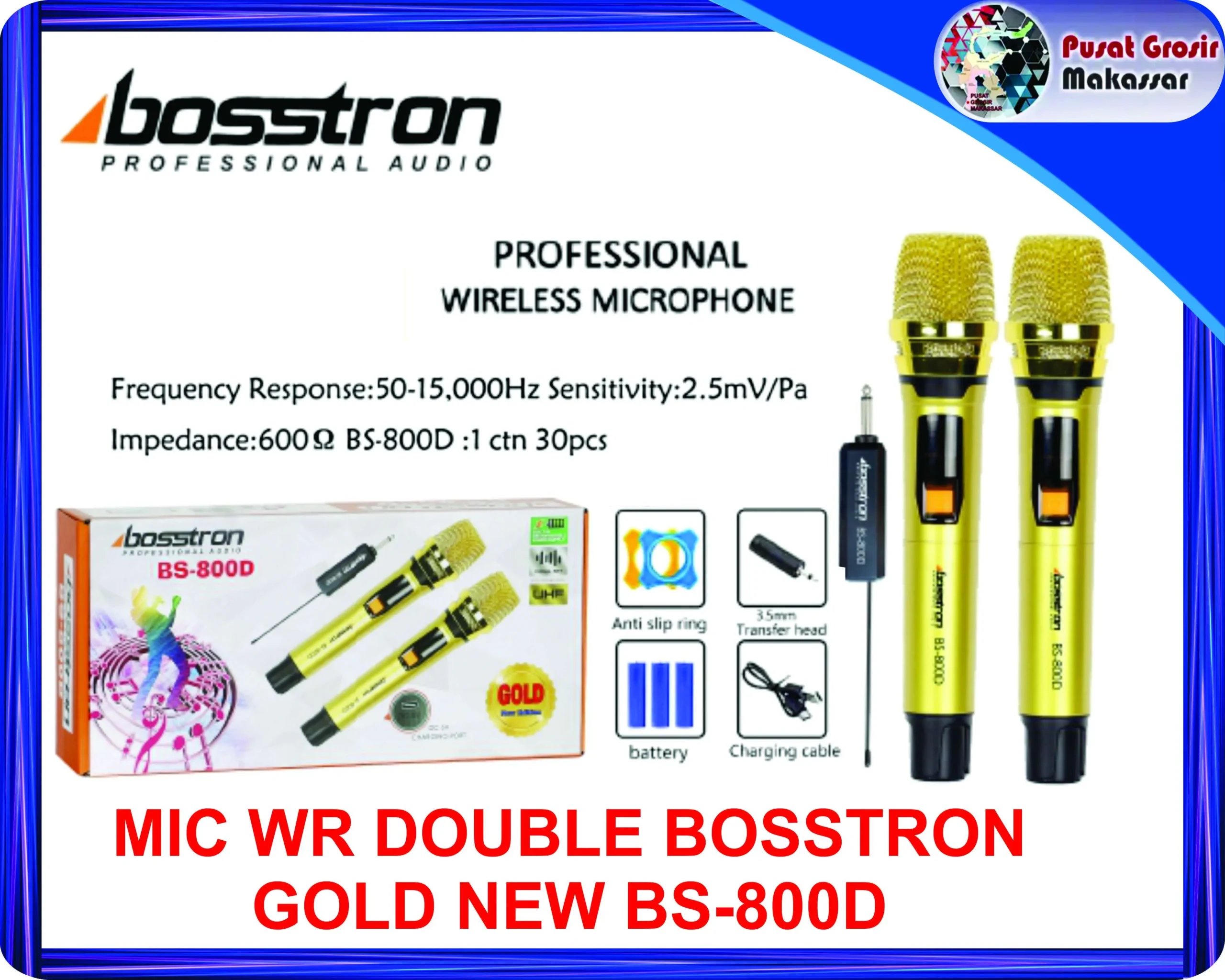 mic wr double bosstron gold new bs 800d
