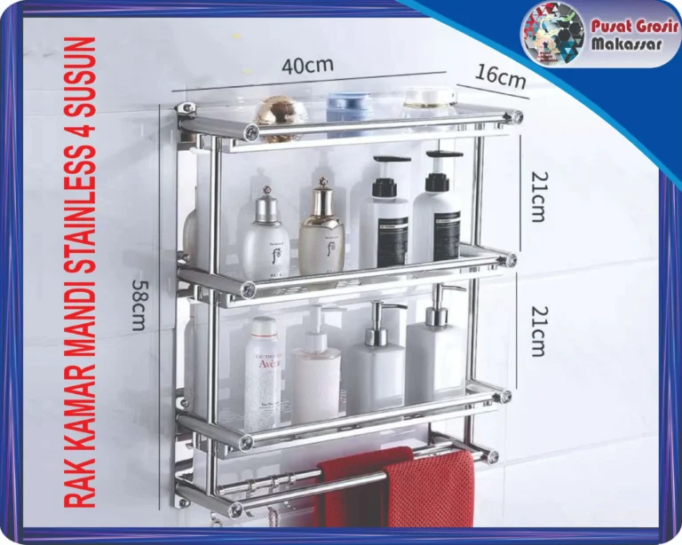 rak kamar mandi stainless 4 susun