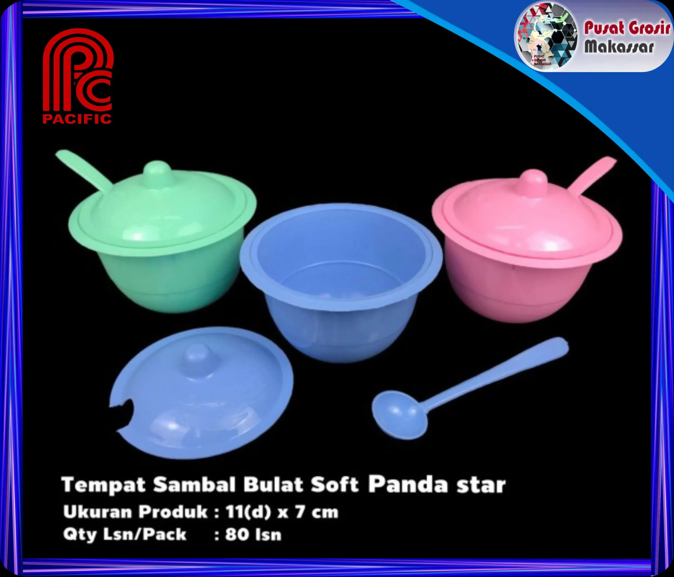 tempat sambal bulat soft panda star