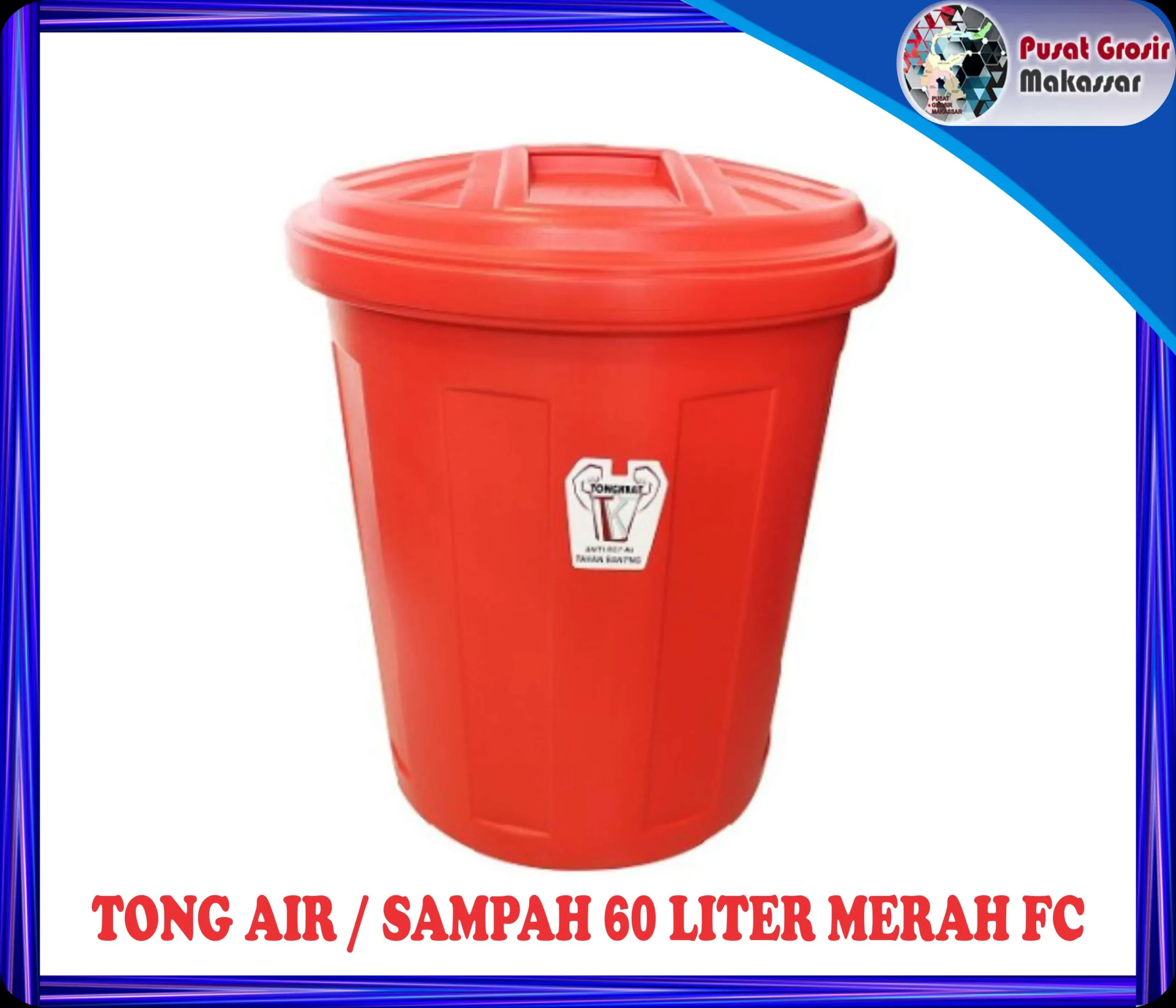 tong air sampah 60 liter merah fc