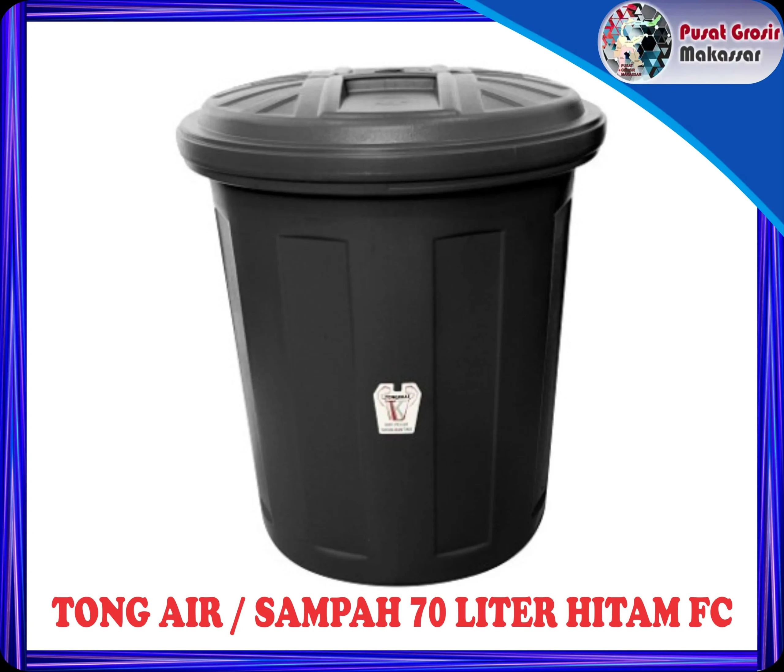 tong air sampah 70 liter hitam